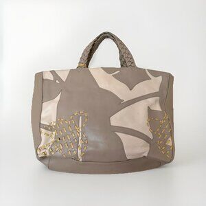 Radley Grey Cream And Yellow Bag With Magnetic Closure Dust Bag Included
